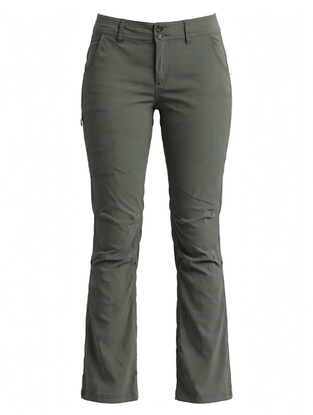 Prana Women 10 Stretch Halle Pants Roll Up Hiking Gray Outdoor Straight Regular